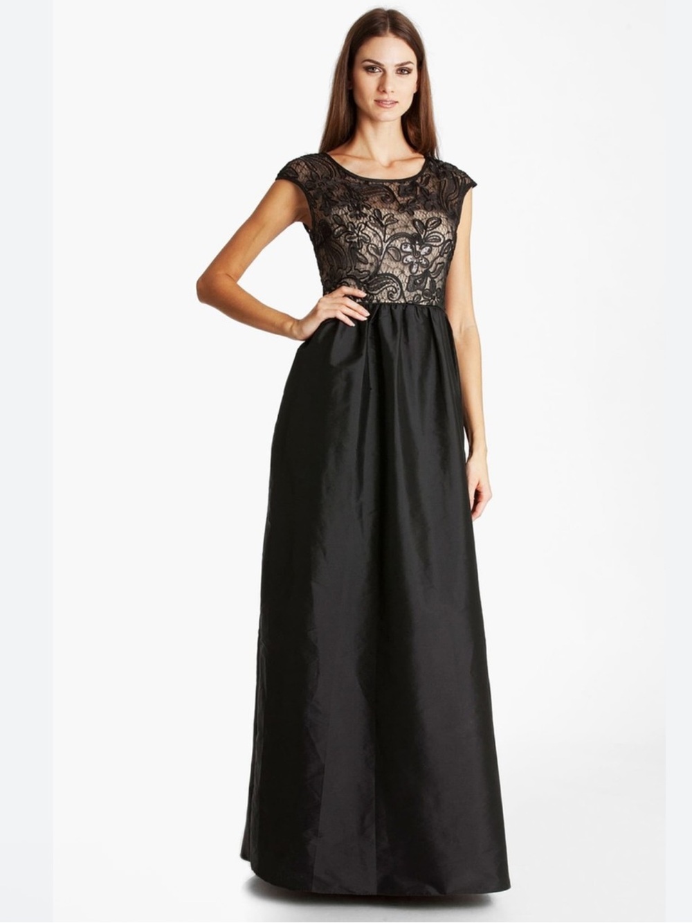 NWT JS Boutique Lace & Taffeta Ballgown